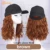 MEIFAN Synthetic Fluffy Wave Curly Natural Hair with Hat Baseball Cap Naturally Connect Adjustable Trucker Hat Wig 20