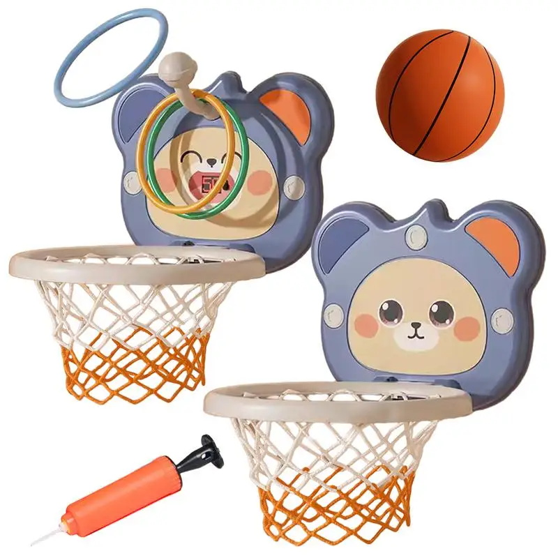 

Mini Basketball Hoop For Wall Indoor Game Basketball Goals With Scoreboard 2 Inflatable Basketballs No Drilling Birthday Gifts