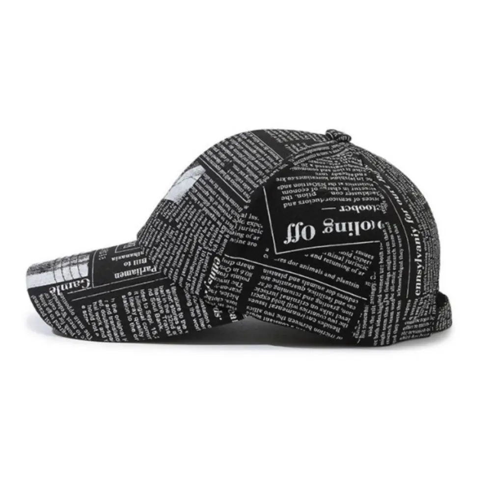 Letter Print Baseball Cap Breathable Adjustable Unisex Sun Protection Snapback Hat Men