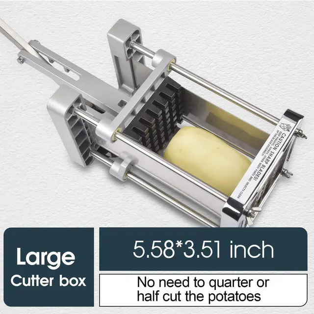 Sopito Professional Stainless Steel Fry Cutter – 1/2-Inch Blade for Perfectly Cut Potatoes, Carrots, and Cucumbers 3