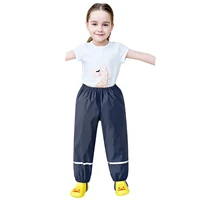Kids Raincoat Rain Pants Waterproof Cartoon Children’s Kids Rain Dungarees Mud Trousers Waterproof Breathable for Girls Boys 2