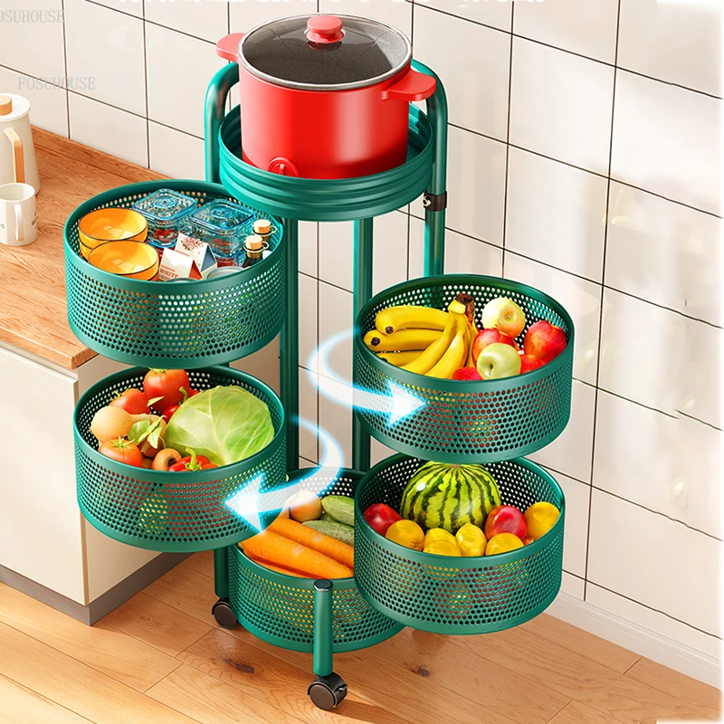 Multifunctional Detachable Kitchen Shelf Floor Sundries Fruit And