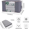 Clothes Storage Bag 5 Pack Blanket Storage 90L 60x40x35cm Large Storage Bag Set with Handles,Foldable Breathable Closet Storage 3
