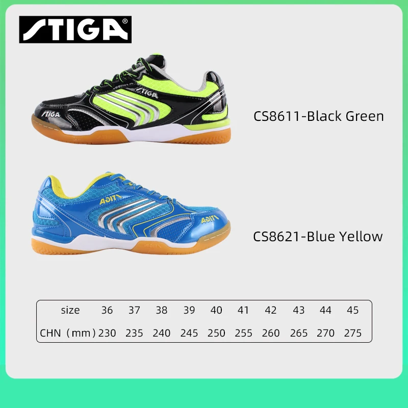 Original New Stiga Table Tennis Sneakers for Kids Boy Girls Ping Pong Sport Shoes CS-86