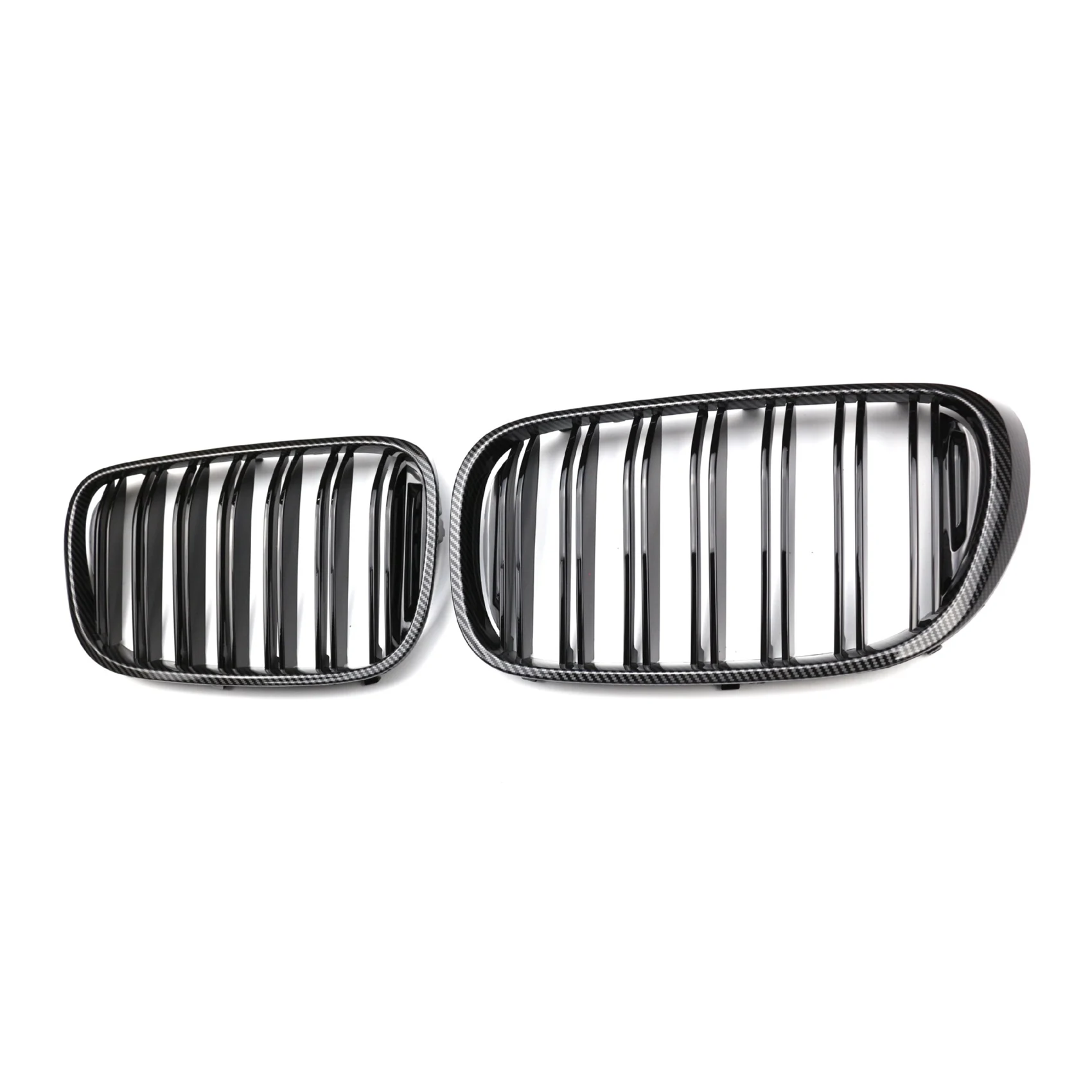 

Pair Car Front Bumper Kidney Hood Grille Grilles for BMW 7-Series G11 G12 G13 2015-2019 ABS Auto Dual Slat Racing Grill