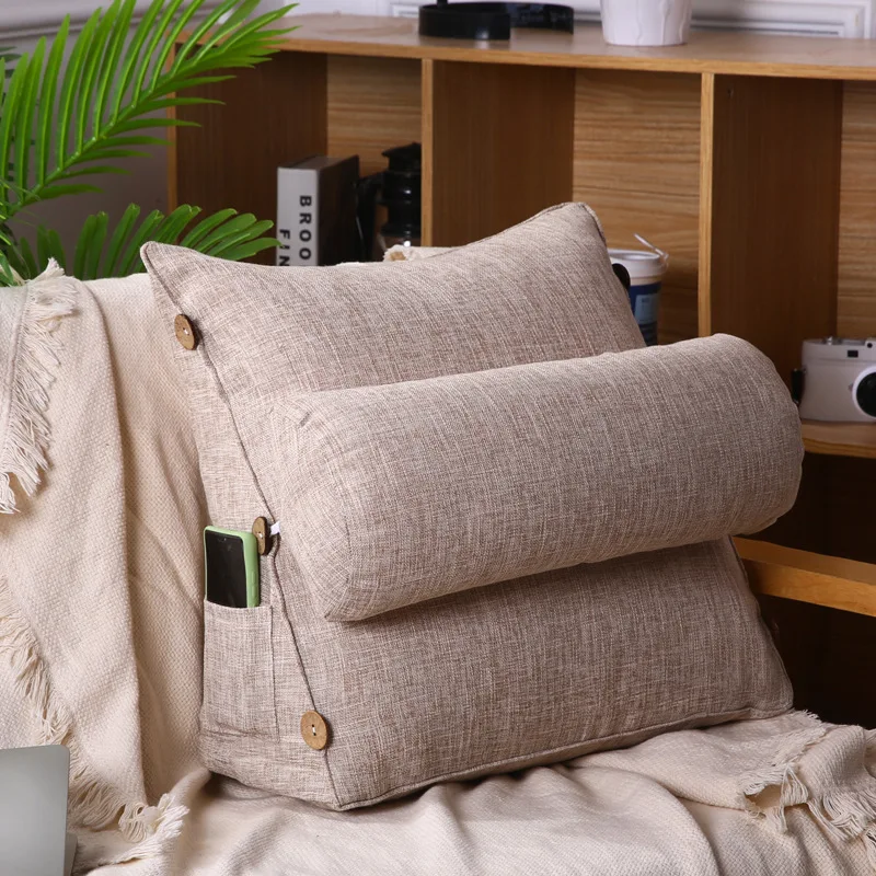 Coussin de soutien de la taille et du dos pour adulte, oreiller de lecture  avec rouleau de cou réglable, dos en forme de coin, assistance de lit, TV -  AliExpress