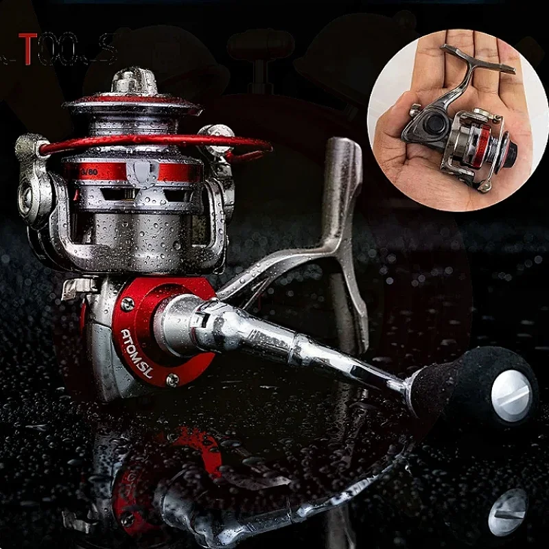 

Mini MR100/AM150 Spinning Carp Fishing Reel Baitcasting Wheel 4.3:1 Metal Body 5KG Max Drag Power Small Winter Ice Fishing Reels