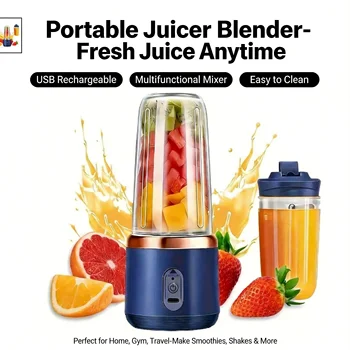 6 Color 400ml USB Portable Blender - Electric Travel Juicer Cup for Smoothie Milkshake - Mini Mixer Tool for Kitchen 1