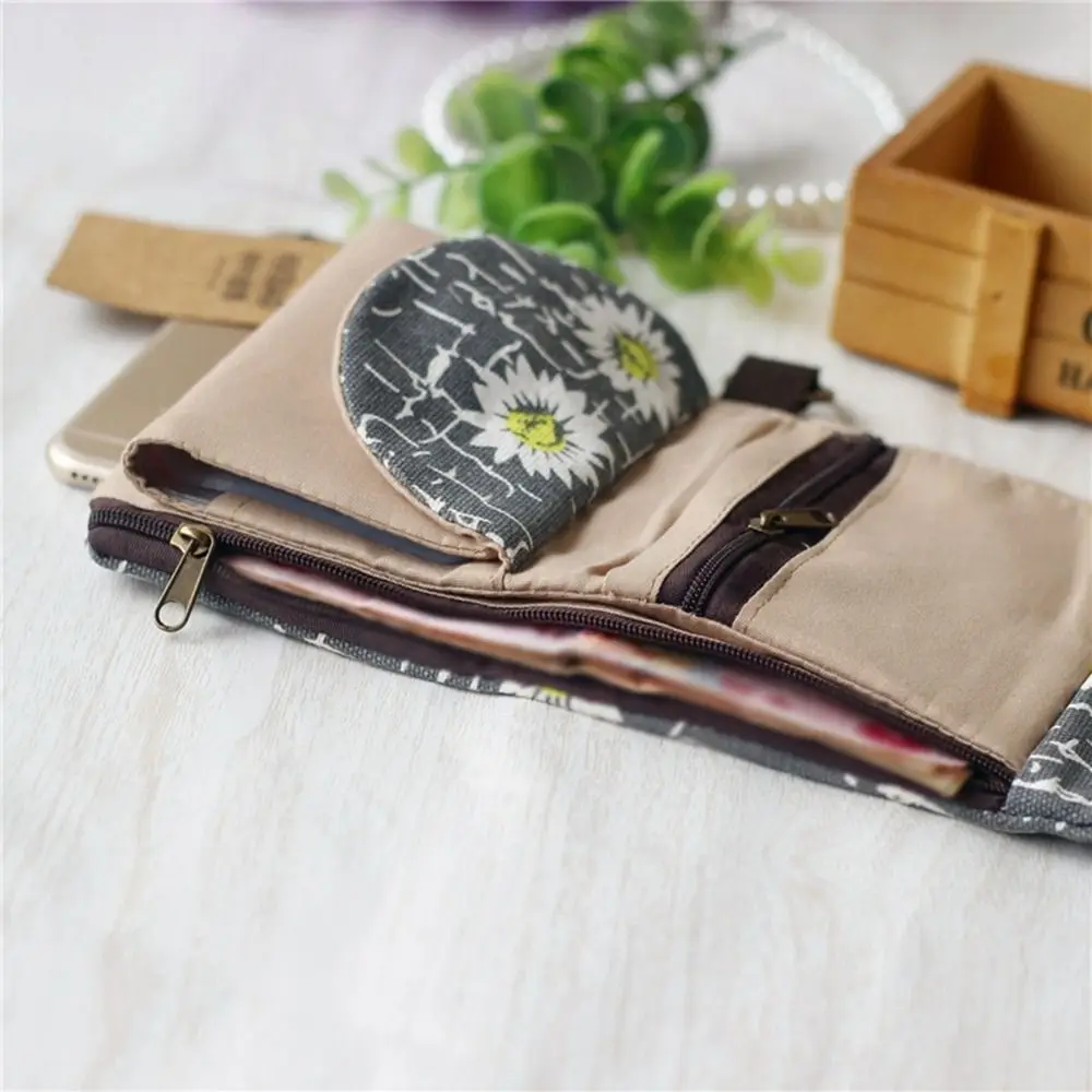 Multifunktion ale tragbare Leinwand Geldbörse dreifach drucken Maneki Neko Brieftasche Karten halter Glück Katze Reiß verschluss kurze Brieftasche Frauen – Detail 15