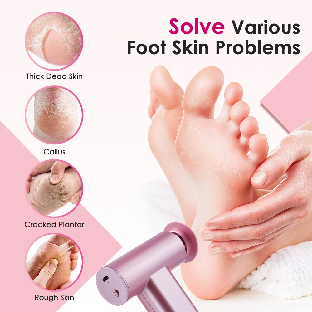 3-in-1 Electric Callus Remover Nail And Heel Grinding Machine Leg Massager Dead Heel Cracked Dead Skin Scrubber Foot Care Tool