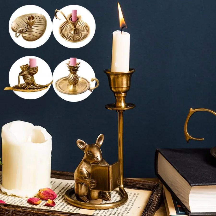 

Retro Candle Holder Unique Stand Decor Table Metal Retro Candle Holder Outdoor Party Vertical Gold Church Porta Velas Home Decor