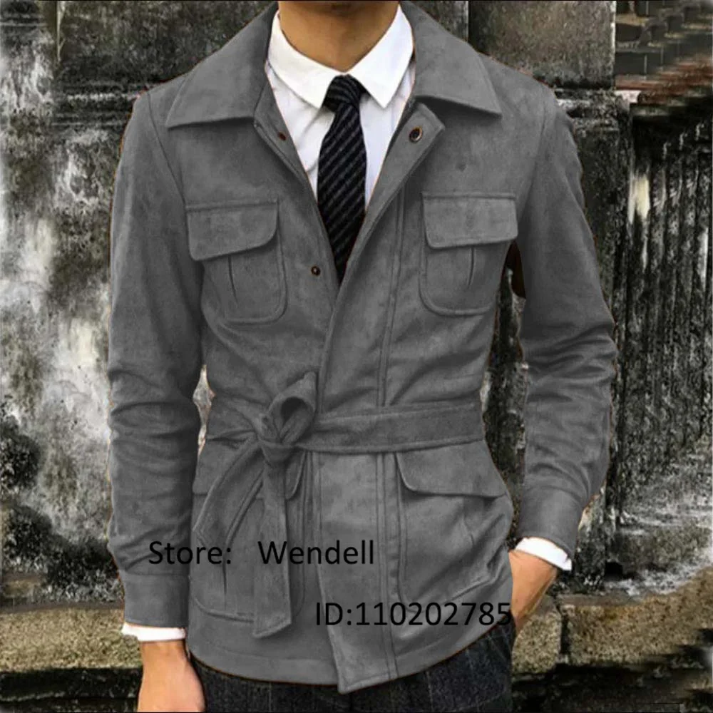 Men's Suede Pocket Slim Fit Center Racing Windbreaker Alonso Parkas Y2k Duvets Down Jackets for Mans Male Coat Man men suits jackets