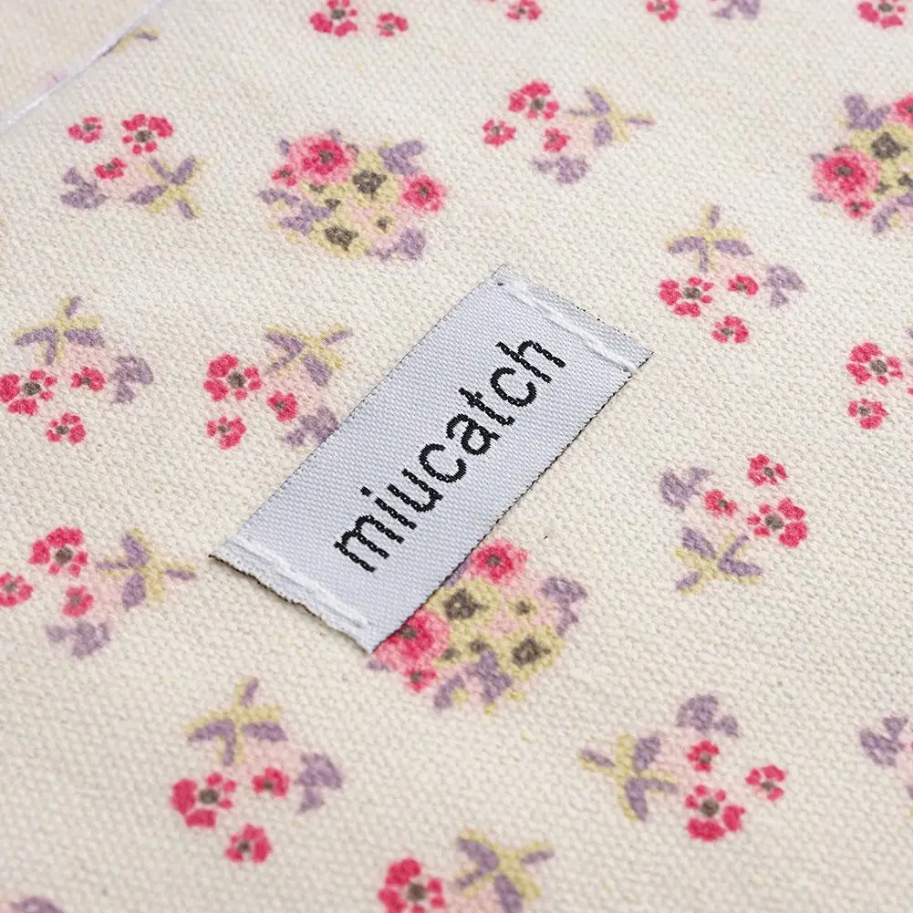 New Korean Large Capacity Floral Canvas Tote Bag Mori Floral Shoulder Bag Unique Design For Women Casual Outfit Model I8F0