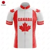Canada Cycling Jersey for Men, Breathable Short Sleeve, Bib Shorts, Durable 20D Gel Pad, Mountain Bicycle Clothing, New, V1 4