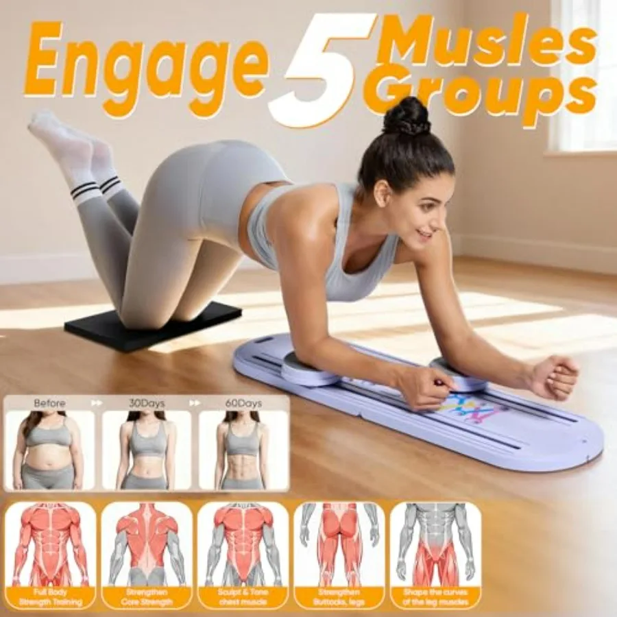 Portable Pilates Reformer Board 3