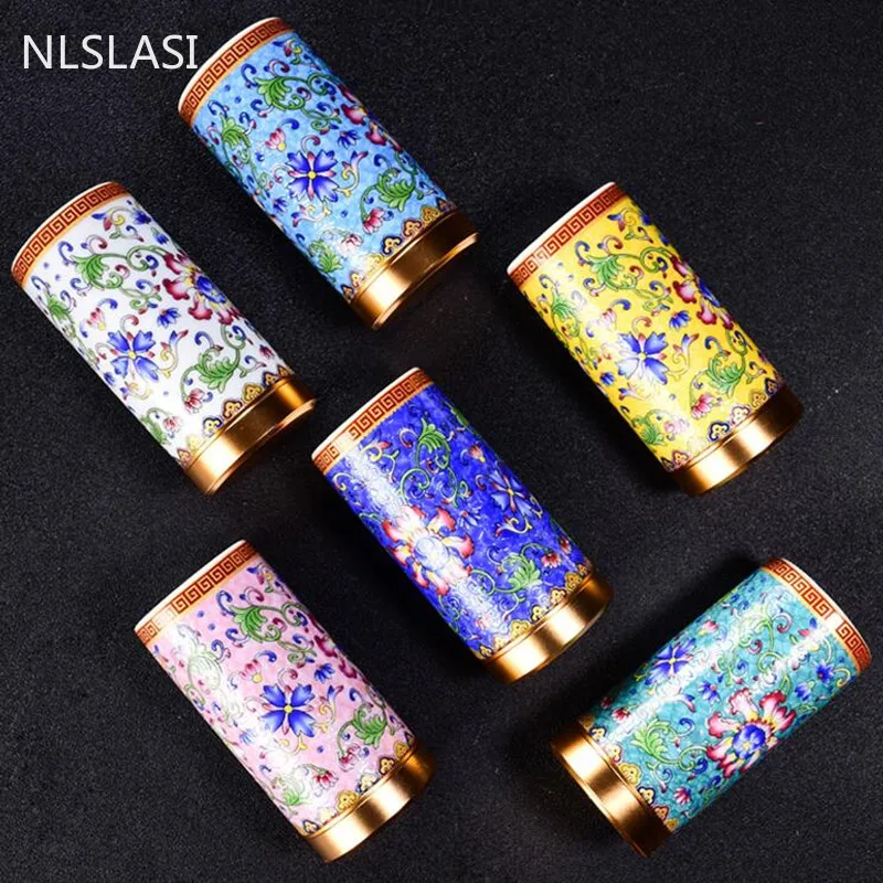 Jingdezhen Handmade Tea Jar Ceramic Tea Cans Travel Sealed Can Spices Powder Ointment Storage Tanks tea tin box tea canister