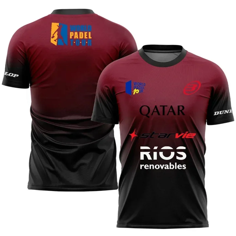 

New Quick Drying Hot Sales T-Shirt Boutique Wicking Tennis Training Tshirt Clothes Summer Men's Loose Padel Sports Short Sleeve