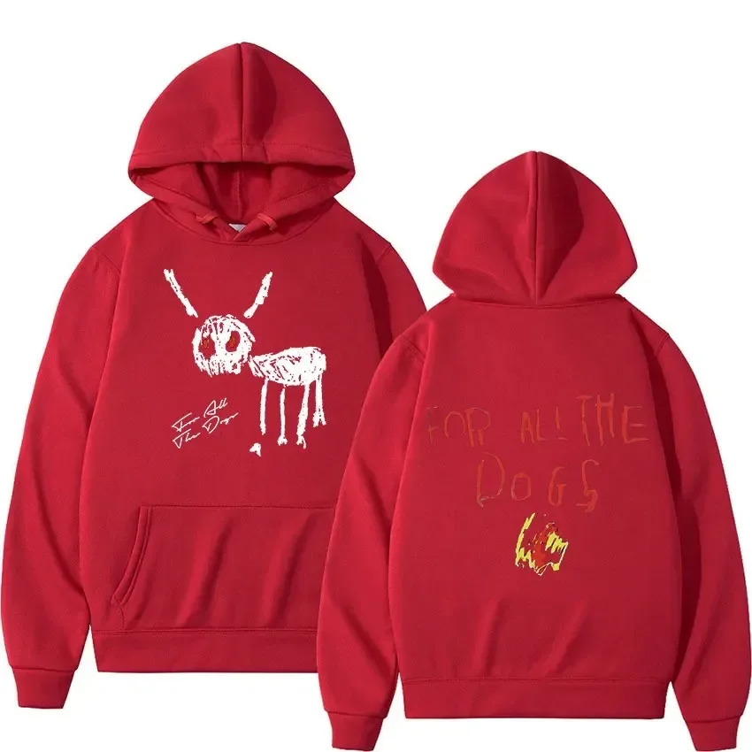 Rapper Drake Pullover Hoodie for All The Dogs Hip Hop Oversized Sweatshirt Men Women Fashion Long Sleeve Hooded Loose Streetwear