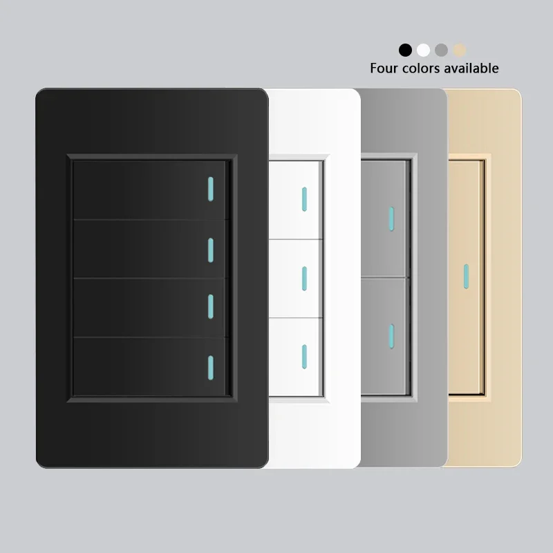 118 Tipo Brasile Corea Au Us Interruttore Per Applique Da Parete Standard 16A Pannello Pc Power On Off 1/2/3/4/Gang Interruttore A Pulsante A Bilancie