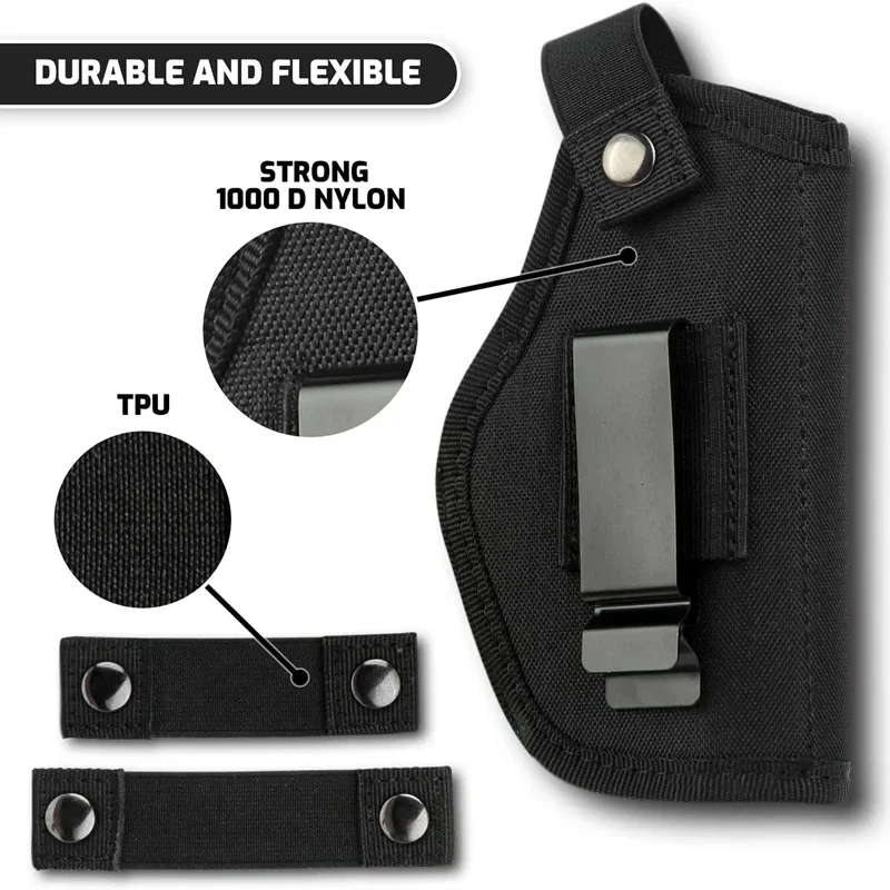 Tactical Gun Holster Concealed Carry Belt Clip Left and Right Hand IWB OWB Carry Compact Fullsize Airsoft Pistol Adjustable