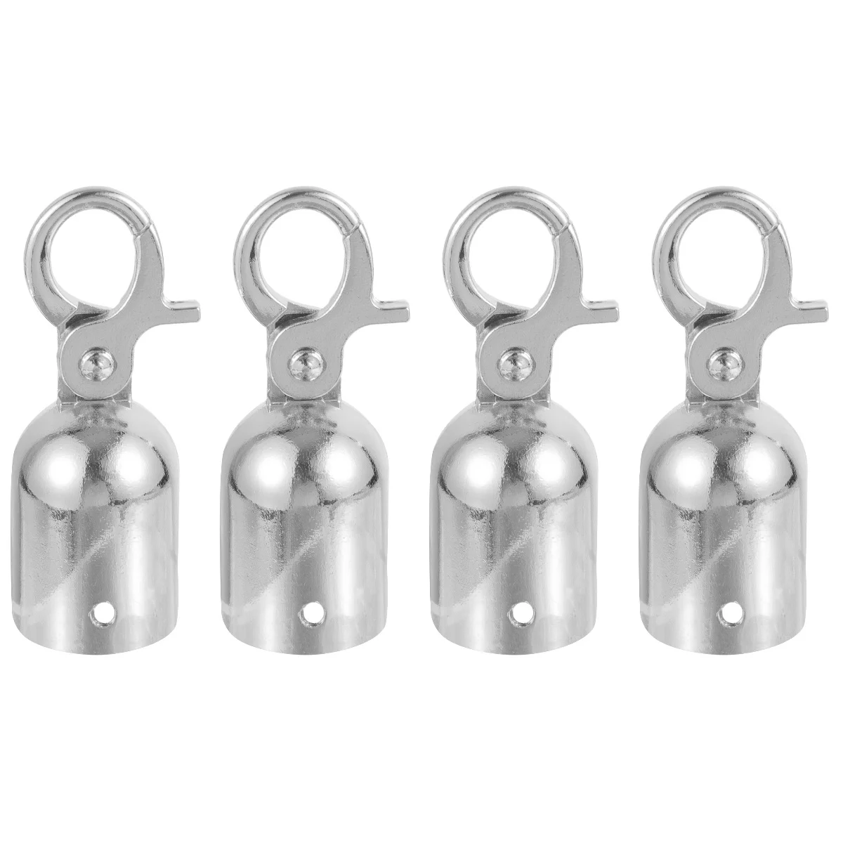 4 Pack Rope End Stop Guardrail Accessories Cord Stopper Snap Tool Cap for Outdoor Use Stainless Steel Hook Ends Event Accessory