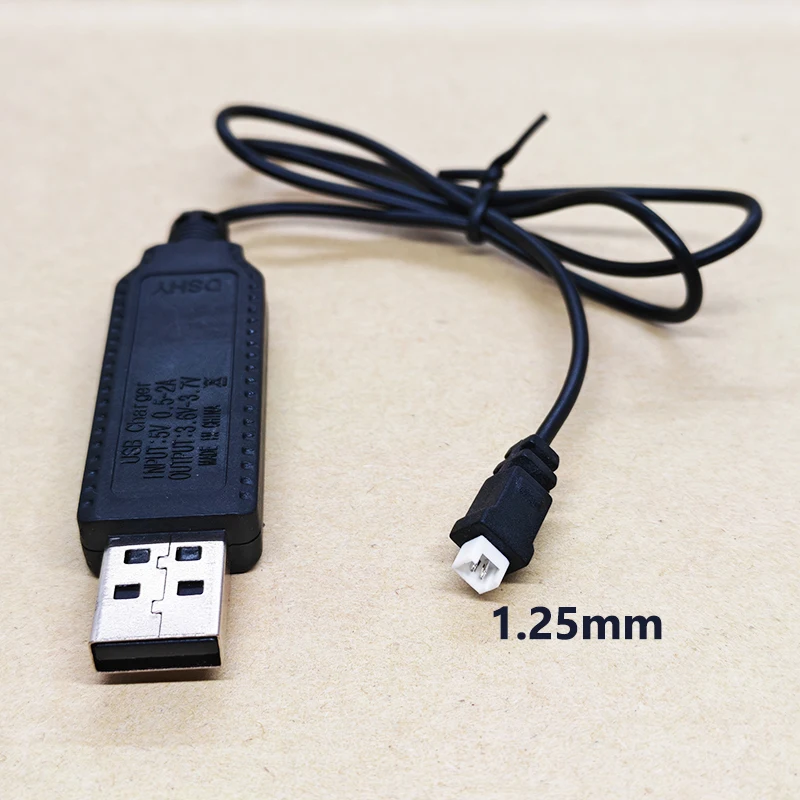1/2PCS RC 장난감용 3.7V/7.4V USB 충전기 케이블 SM/JST/XH2.54 커넥터 리튬 이온 배터리 충전 코드 원격 제어 자동차용