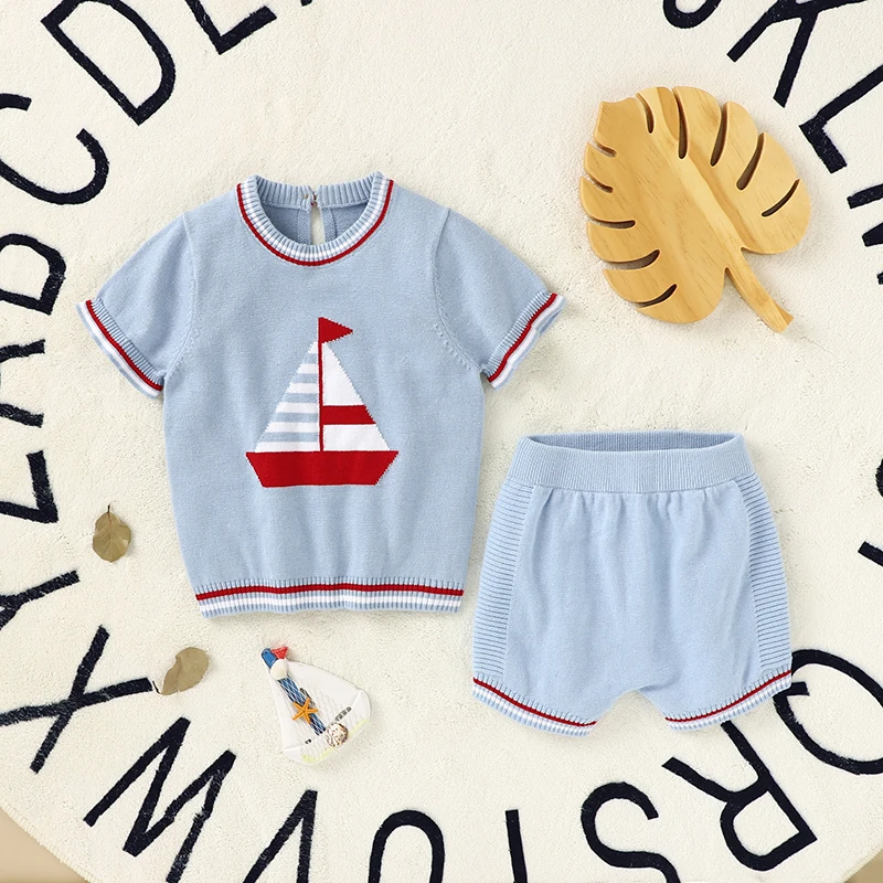 

Baby Clothes Sets for Newborn Infant Kids Boys Cotton Short Sleeve Tee Tops+Shorts Tracksuits Summer Toddler Cotton Outfit 0-18m