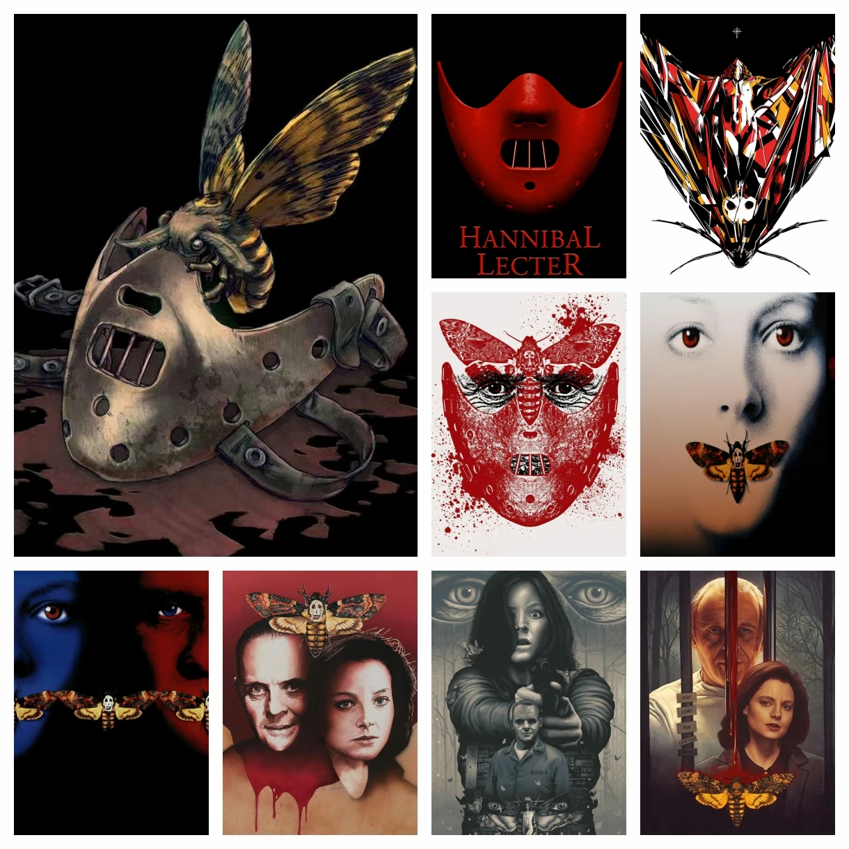 

The Silence of the Lambs Diamond Rhinestones Painting Classic Film Cross Stitch Embroidery Pictures Mosaic Full Drill Home Decor