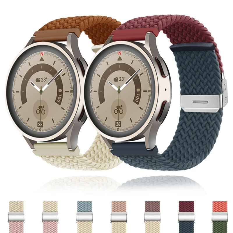 

Ремешок Плетеный Соло для Samsung Galaxy Watch 6 4 5 Pro Active 2 Gear S3 20 мм/22 мм, браслет для Huawei Watch GT 2 3