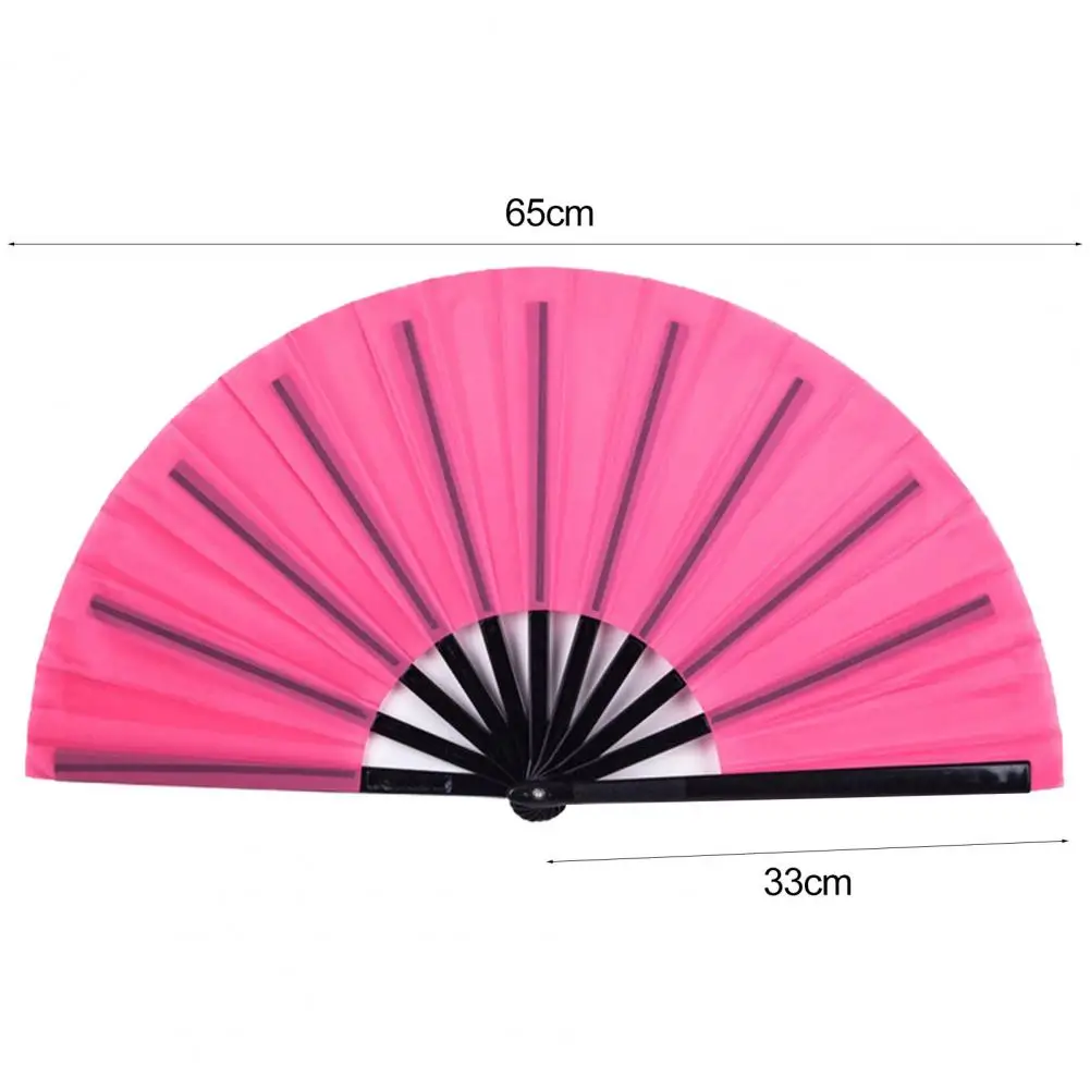 Kung Fu Fan Kung Fu Tai Chi Fan Plastic Solid Color Martial Arts Dance Folding Classical Performance Dance