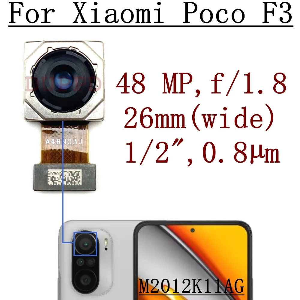 Front Rear Camera For Xiaomi Poco F3 M2012K11AG Frontal Selfie