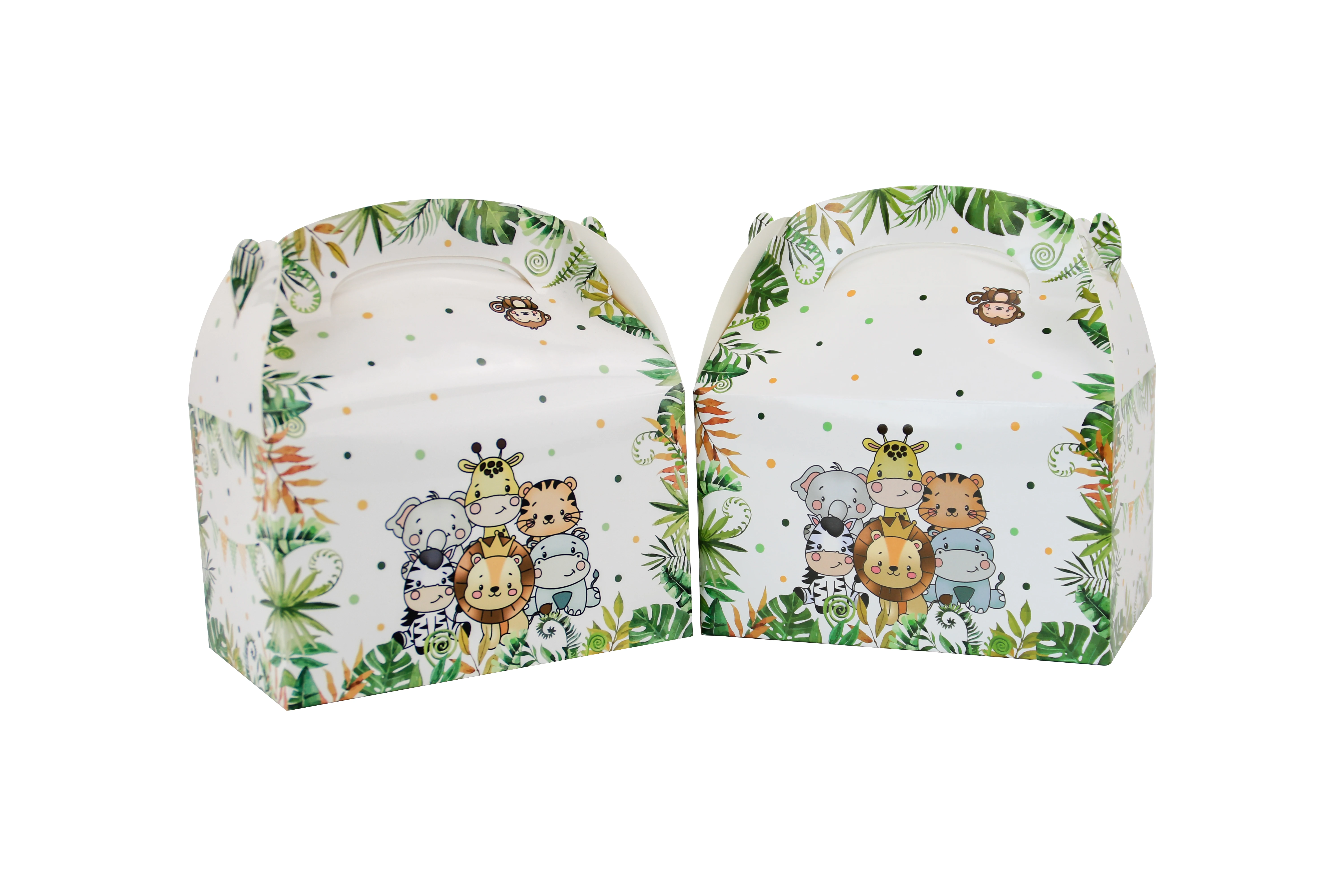 12 Stück Dschungel Tier Party bevorzugen behandeln Boxen Safari Party liefert Goodie Geschenk boxen für Safari Baby party Dekorationen – Detail 8