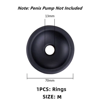 Sex Toy Men Penis Pump Ring Silicone Sleeve Penis Extender Trainer Accessories Penis Erection Enlarger Exerciser Men Masturbator 3