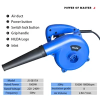 HILDA 1000W Air Blower  Computer Cleaner Portable Electric Air Compressor Dust Collector Home Improvement and Tools Appliances 2