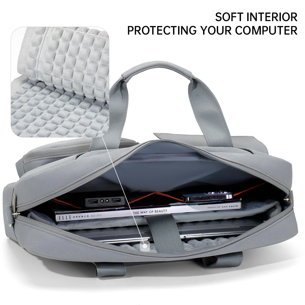 Laptop Bag Suitable for Commuting, Compatible with Apple MacBook Air 13, Lenovo Xiaoxin Pro 14, Huawei Matebook 16inch, Dell 15.6inch, Protective Case for 15-Inch Laptops, for Both Men and Women