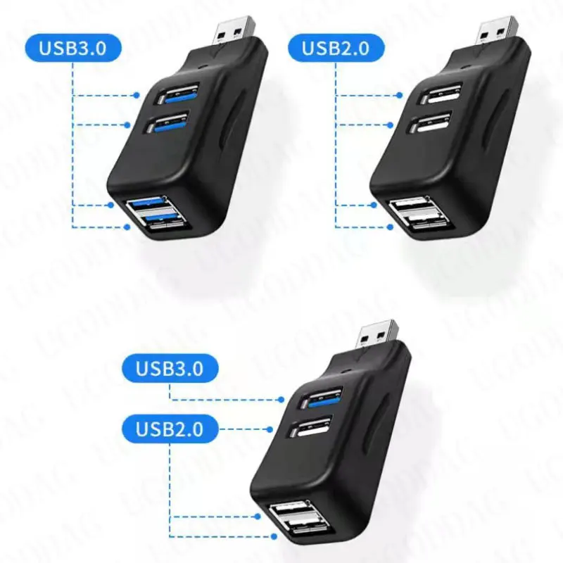 Mini Portas Usb 3.0 2.0 Hub de Transferência Dados de Alta Velocidade Divisor Adaptador para Notebook Macbook Pro Ipod Portátil u Disco Usb Conversor - Imagem 6