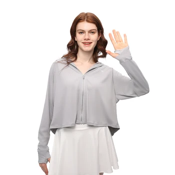 OhSunny Sunscreen Jackets Women Outdoor Casual UV Protection Clothing UPF50+ Hoodie Breathable Coats for Running Cycling 2