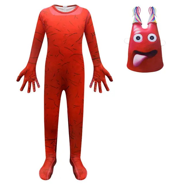 ガーテンのキャラクターが入ったグリーンのジャンボコスプレ衣装,子供 