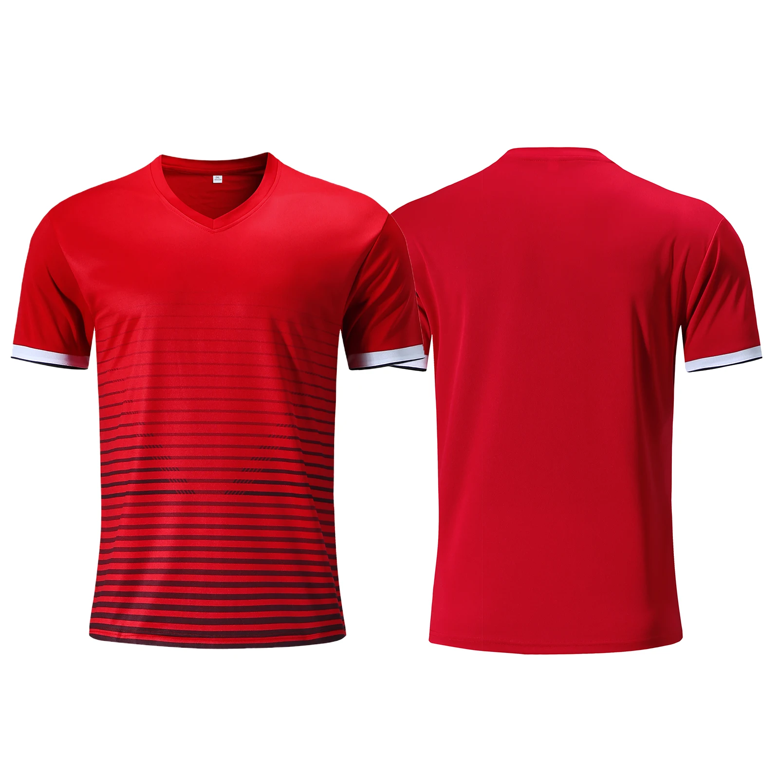 

Summer Short Sleeve Children Soccer Jersey for Boys Football Uniform Soccer Suits for Youth Red V Neck Casual T Shirt
