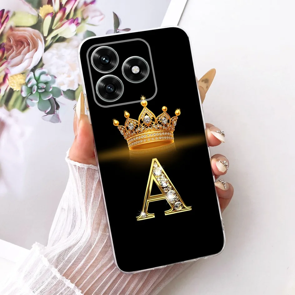 Luxury Crown Letters Soft Slim Silicone Phone Cover - Elegant Silicone Bumper Case