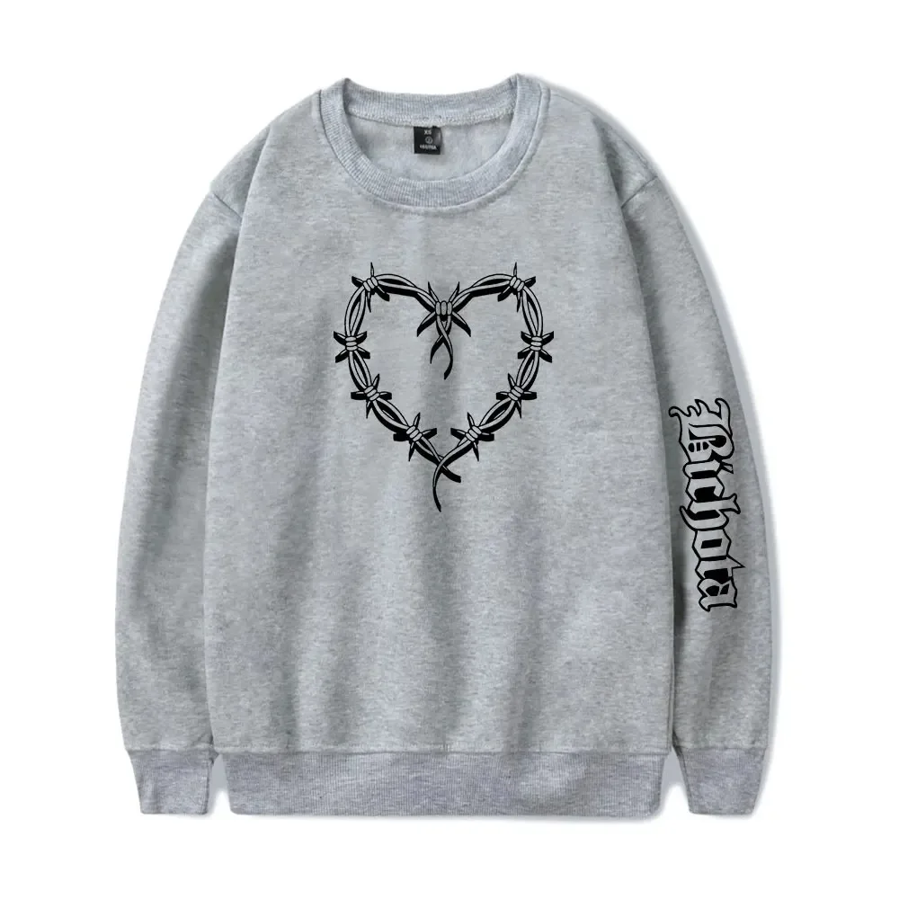 Men's and women's bichota logo printed sweater, unisex streetwear, Harajuku sweatshirt, casual style, round collar, merch, 2024