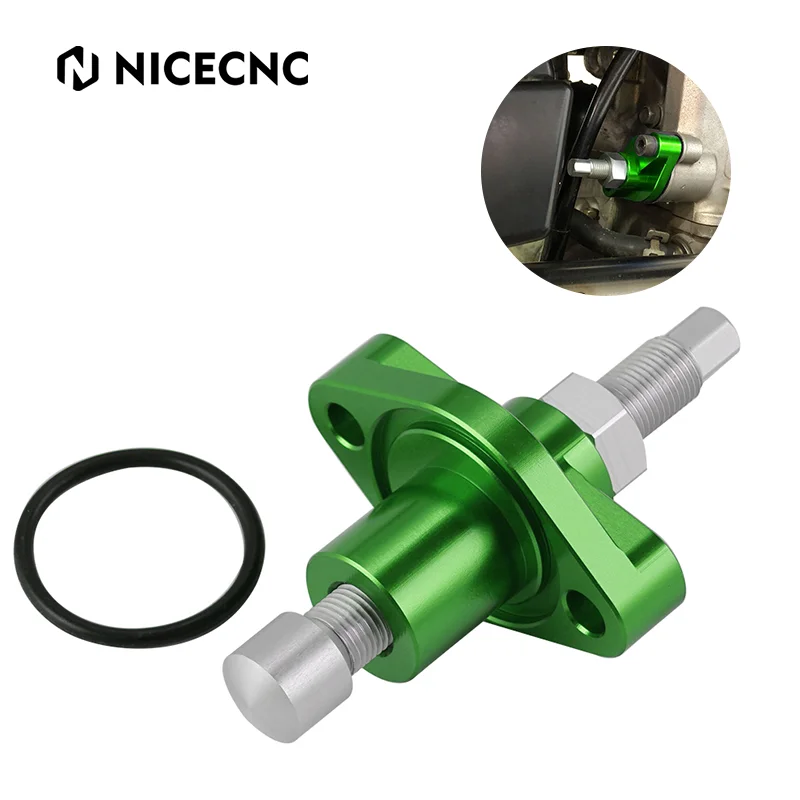 NICECNC Motocross Engine CNC CAM Timing Chain Tensioner Cover For Kawasaki KFX400 KLX400 KFX KLX 400 2003 2004 2005 2006 engine timing chain tensioner for hyundai azera equus genesis g70 g80 palisade santa fe 2014 2019 3 3l 3 8l 24410 3cga3