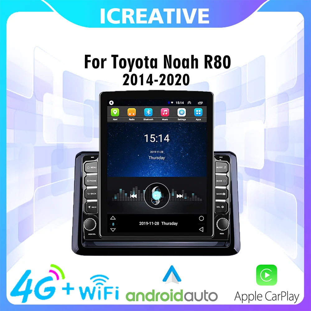 

2 DIN 9.7" Car Stereo Car Radio Car Multimedia Player 4G Carplay For Toyota Noah R80 2014-2020 Android Auto GPS Navigation