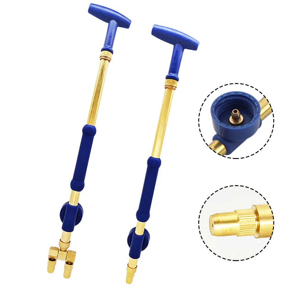 Adjustable Pull Rod Nozzle Single/Double Water Bottle Interface Brass Sprayer Agriculture Tools Nozzle Garden Watering Tool