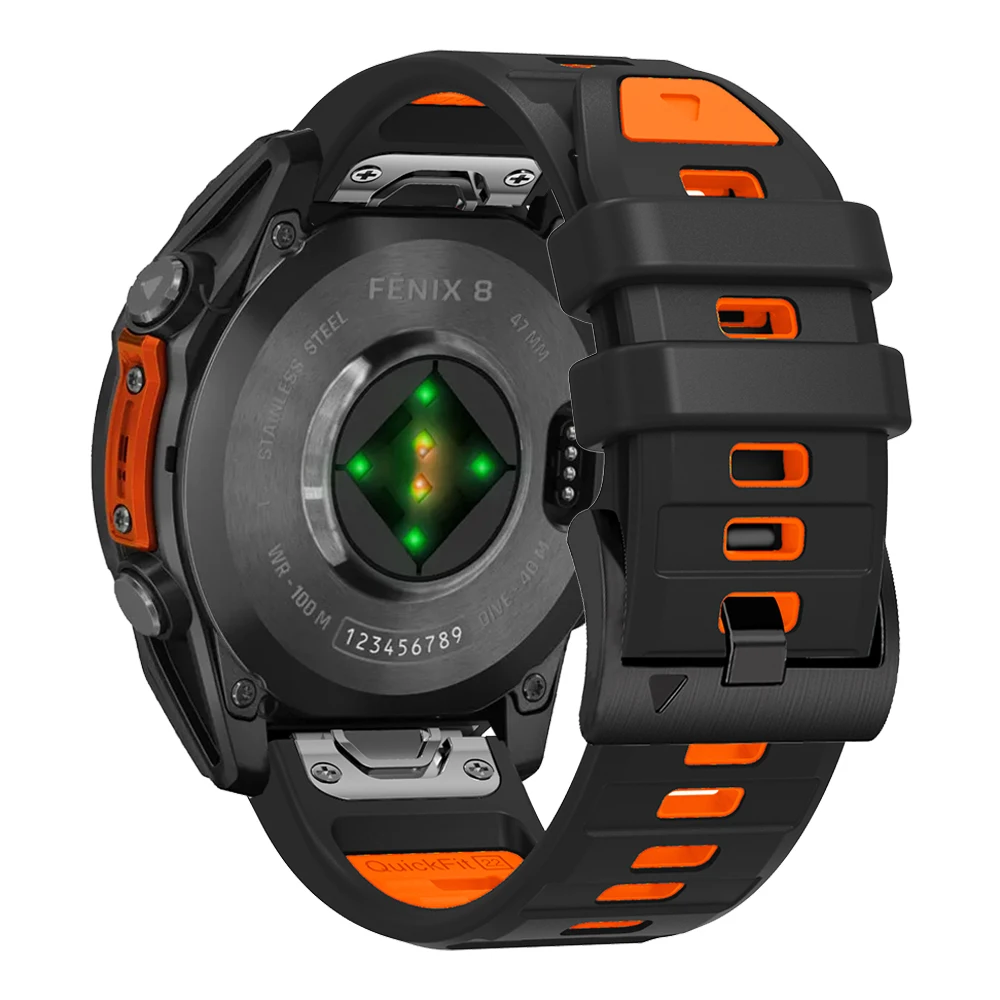 Two-Tone Silicone Watch Band, QuickFit 22mm and 26mm