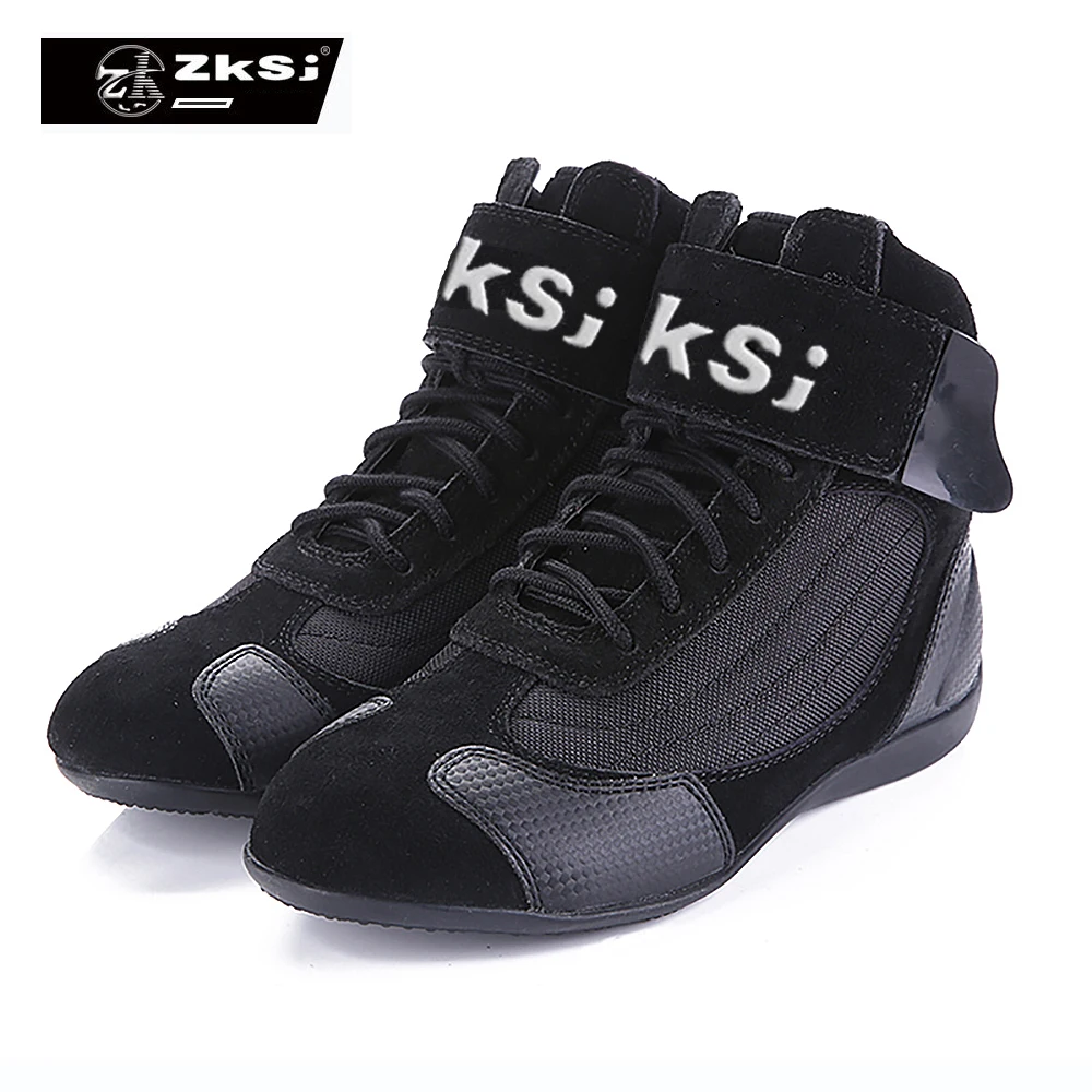 Men's Women Motorcycle Boots Fit Four Season Flat Cycling Shoes Casual Sports Footwear Hiking Moto Sneakers Shoes