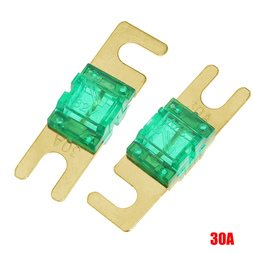 5PC Gold Plated Stud Car Fuses Mini Car Stereo Audio AFS Fuse 20A 30A 40A 50A 60A 70A 80A 100A 125A 150A 32V Auto Fuse Fuses Hot