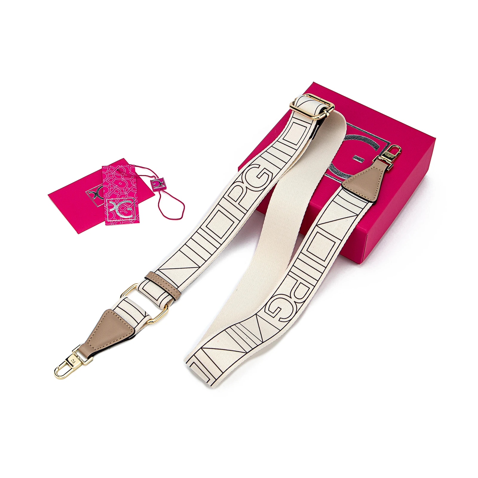 Portable jacquard fabric strap design