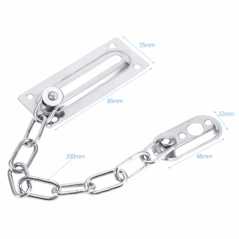 Description Picture 6 of itemDoor Chain Lock, Metal Iron Security Chain Guard with Anti-Theft Chain, Door Security Latch Guard for Home