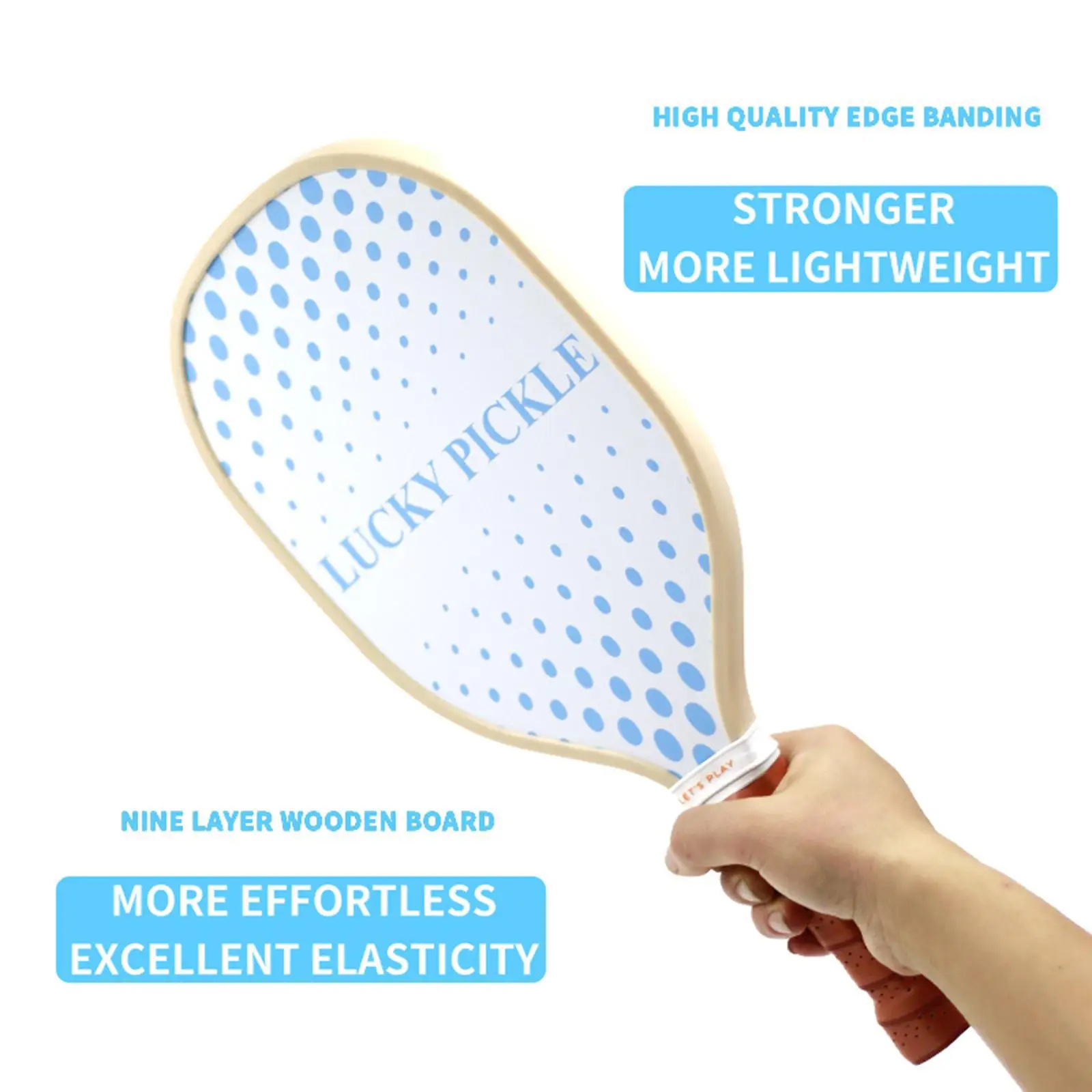 4x Pickleball Rackets and Balls Wooden Pickleball Paddles Professional Gift Sports Pickleball Racquets for Practical Training